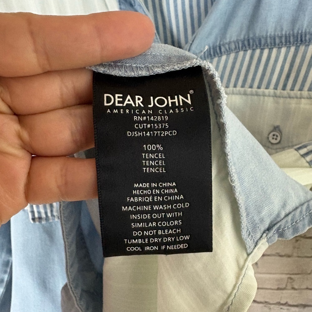 Dear John Tencel Patchwork Slouchy Button Down Sh… - image 5